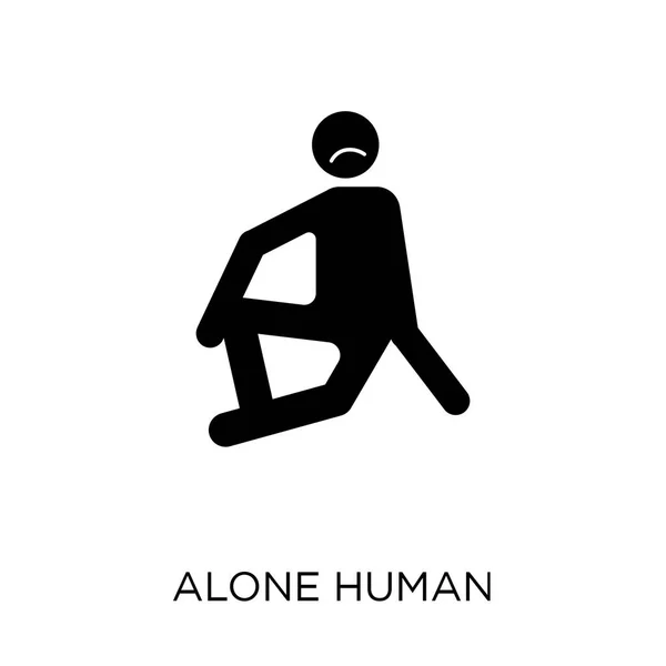 Solo Icono Humano Diseño Símbolo Humano Solo Colección Feelings Ilustración — Vector de stock