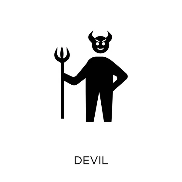 Икона Дьявола Дизайн Символов Дьявола Коллекции Сказок Простая Векторная Иллюстрация — стоковый вектор