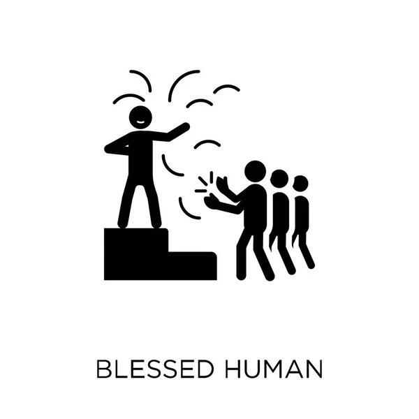 Ikon Manusia Diberkati Diberkati Manusia Simbol Desain Dari Koleksi Perasaan - Stok Vektor