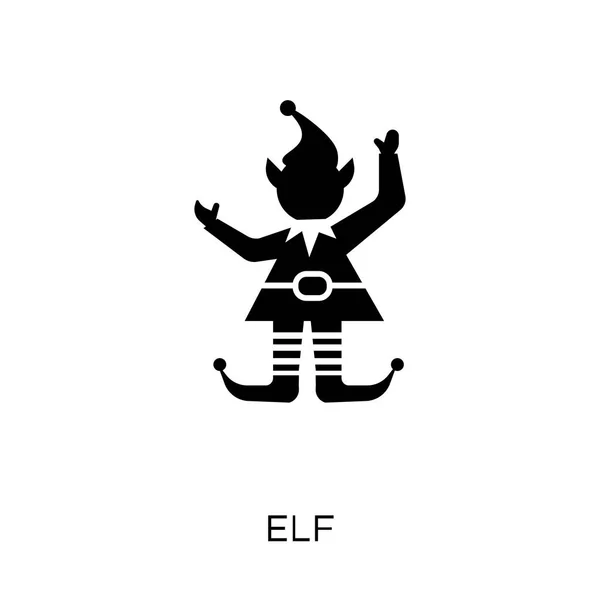 Elf simgesi. Elf sembolü tasarım masal koleksiyonundan. Basit öğe vektör çizim beyaz arka plan üzerinde.