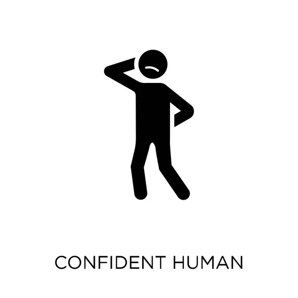 Icono Humano Seguro Diseño Símbolo Humano Seguro Colección Feelings Ilustración — Vector de stock