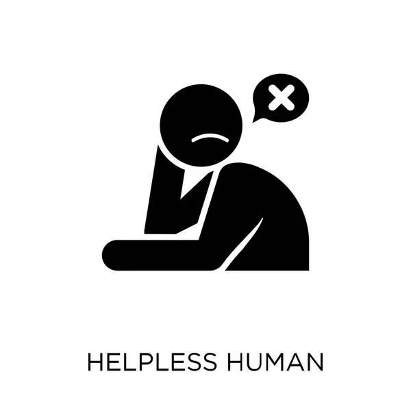 Hulpeloos Menselijke Pictogram Hulpeloos Menselijke Symbool Ontwerp Uit Gevoelens Collectie — Stockvector