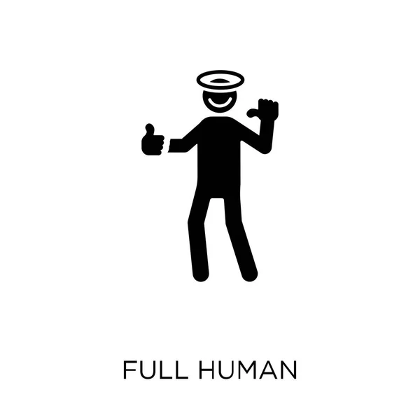 Icono Humano Completo Diseño Símbolo Humano Completo Colección Feelings Ilustración — Vector de stock