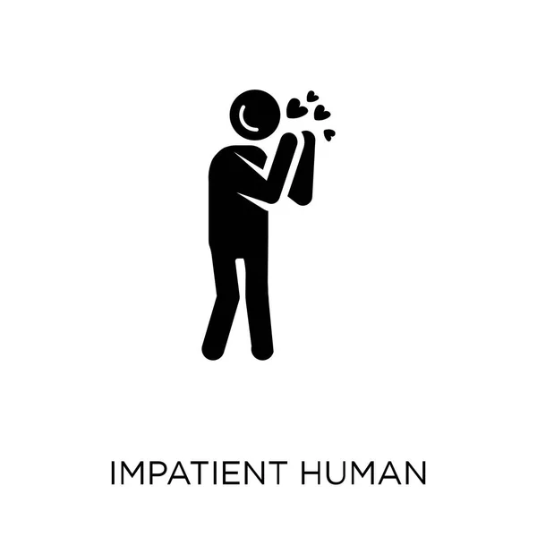 Icono Humano Impaciente Diseño Símbolo Humano Impaciente Colección Feelings Ilustración — Vector de stock