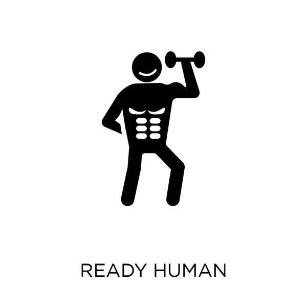 Ícone Humano Pronto Projeto Símbolo Humano Pronto Coleção Sentimentos Ilustração —  Vetores de Stock