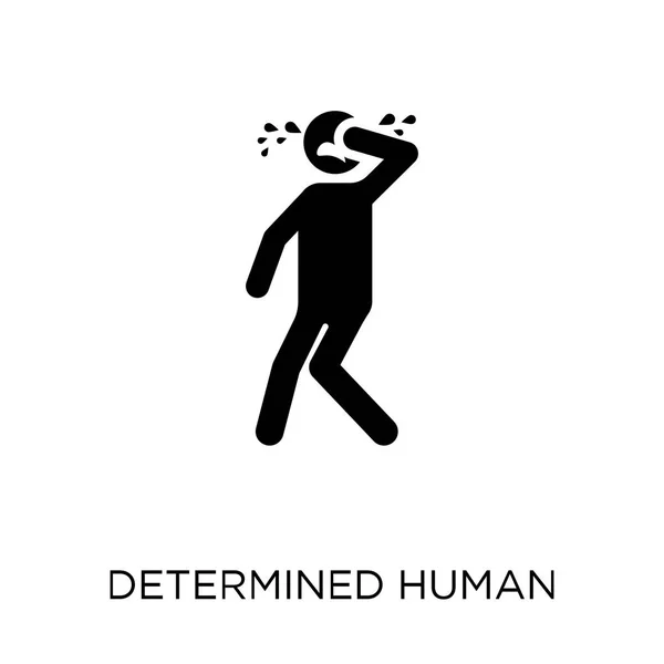 Determinado Icono Humano Diseño Símbolo Humano Determinado Colección Feelings Ilustración — Vector de stock