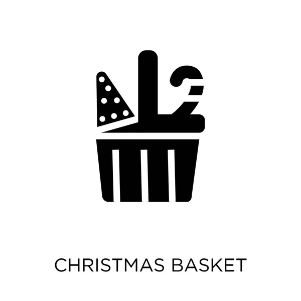 Icône Panier Noël Noël Panier Symbole Design Collection Noël Illustration — Image vectorielle