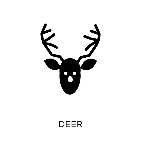 Deer Icon Deer Symbol Design Christmas Collection Simple Element Vector — Stock Vector