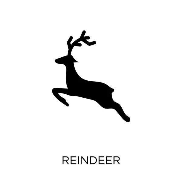 Icono Reno Diseño Símbolo Renos Colección Navidad Ilustración Simple Del — Vector de stock