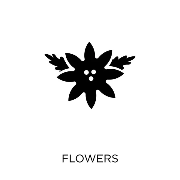 Bloemen Pictogram Bloemen Symbool Ontwerp Van Christmas Collection Eenvoudig Element — Stockvector