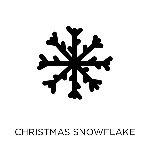 クリスマス雪の結晶のアイコンです クリスマス雪の結晶のシンボル デザイン クリスマス コレクションから 白い背景の上の単純な要素ベクトル図 — ストックベクタ