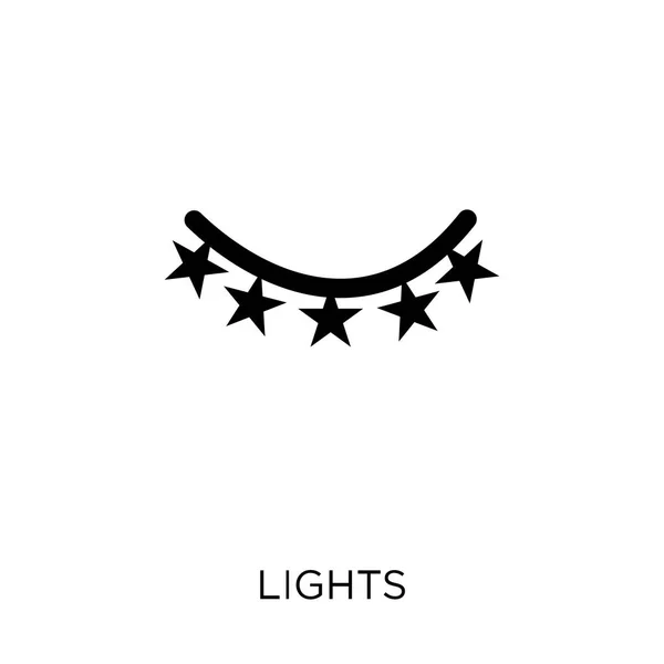 Işıklar Simgesi Simge Tasarım Noel Koleksiyonundan Işıklar Basit Öğe Vektör — Stok Vektör