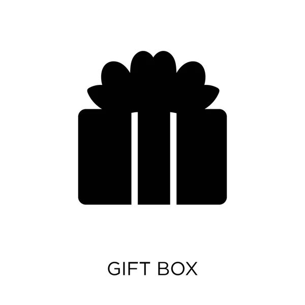 Dárkový Box Ikona Dárkové Krabice Symbol Design Vánoční Kolekce Jednoduchý — Stockový vektor