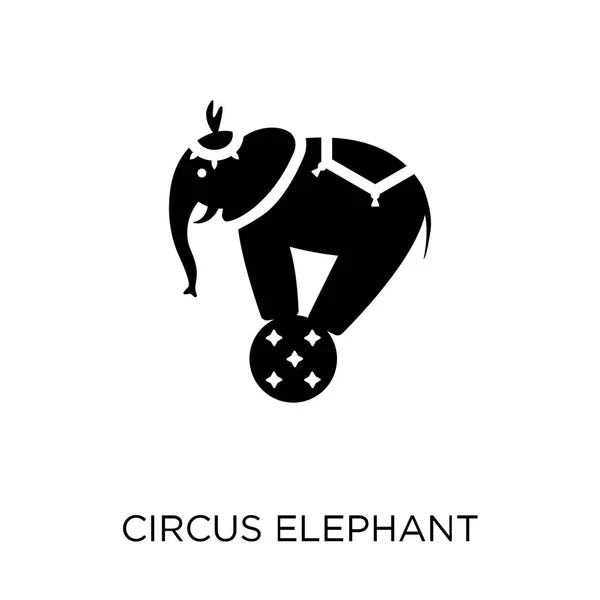 Cirkuszi Elefánt Ikonra Cirkuszi Elefánt Szimbólum Design Gyűjtemény Cirkusz Egyszerű — Stock Vector