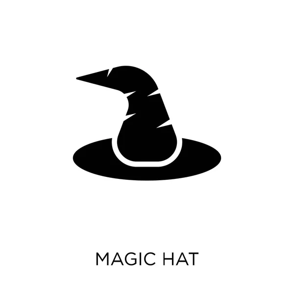 魔法の帽子のアイコン サーカス コレクションから魔法の帽子シンボル デザイン 白い背景の上の単純な要素ベクトル図 — ストックベクタ