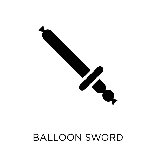 Ícone Espada Balão Projeto Símbolo Espada Balão Coleção Circus Ilustração — Vetor de Stock