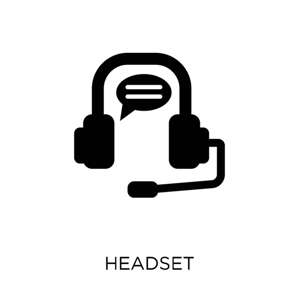 Headset Icoon Hoofdtelefoon Symbool Ontwerp Uit Communicatie Collectie Eenvoudig Element — Stockvector