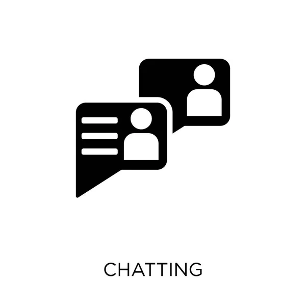 チャットのアイコン コミュニケーション コレクションからチャットのシンボル デザイン 白い背景の上の単純な要素ベクトル図 — ストックベクタ