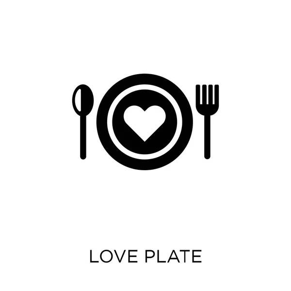 Icône Plaque Amour Love Plate Symbole Design Mariage Collection Amour Vecteurs De Stock Libres De Droits