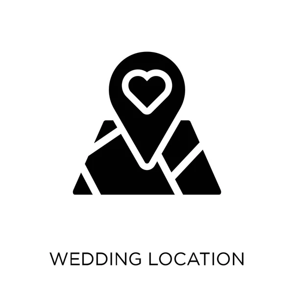 Ícone Localização Casamento Design Símbolo Localização Casamento Coleção Casamento Amor Vetores De Bancos De Imagens