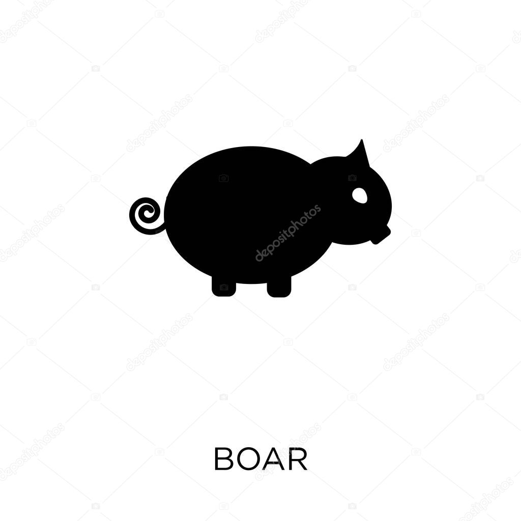 Boar icon. Boar symbol design from Animals collection. Simple element vector illustration on white background.