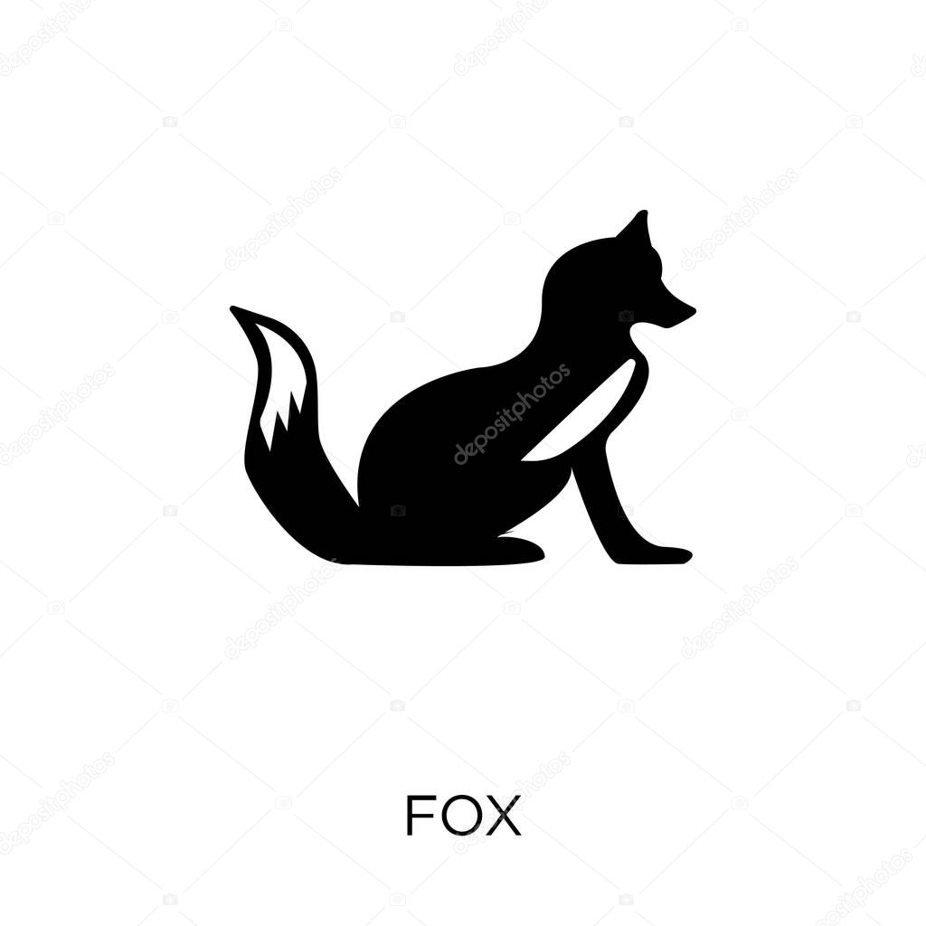 Fox icon. Fox symbol design from Animals collection. Simple element vector illustration on white background.