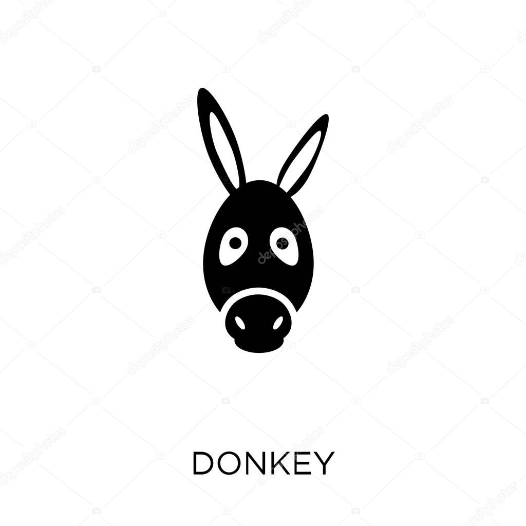 Donkey icon. Donkey symbol design from Animals collection. Simple element vector illustration on white background.