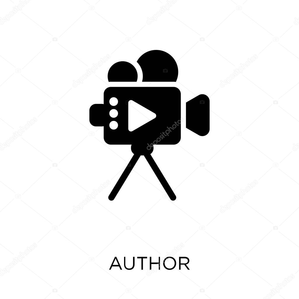 Author Sign icon. Author Sign symbol design from Cinema collection. Simple element vector illustration on white background.