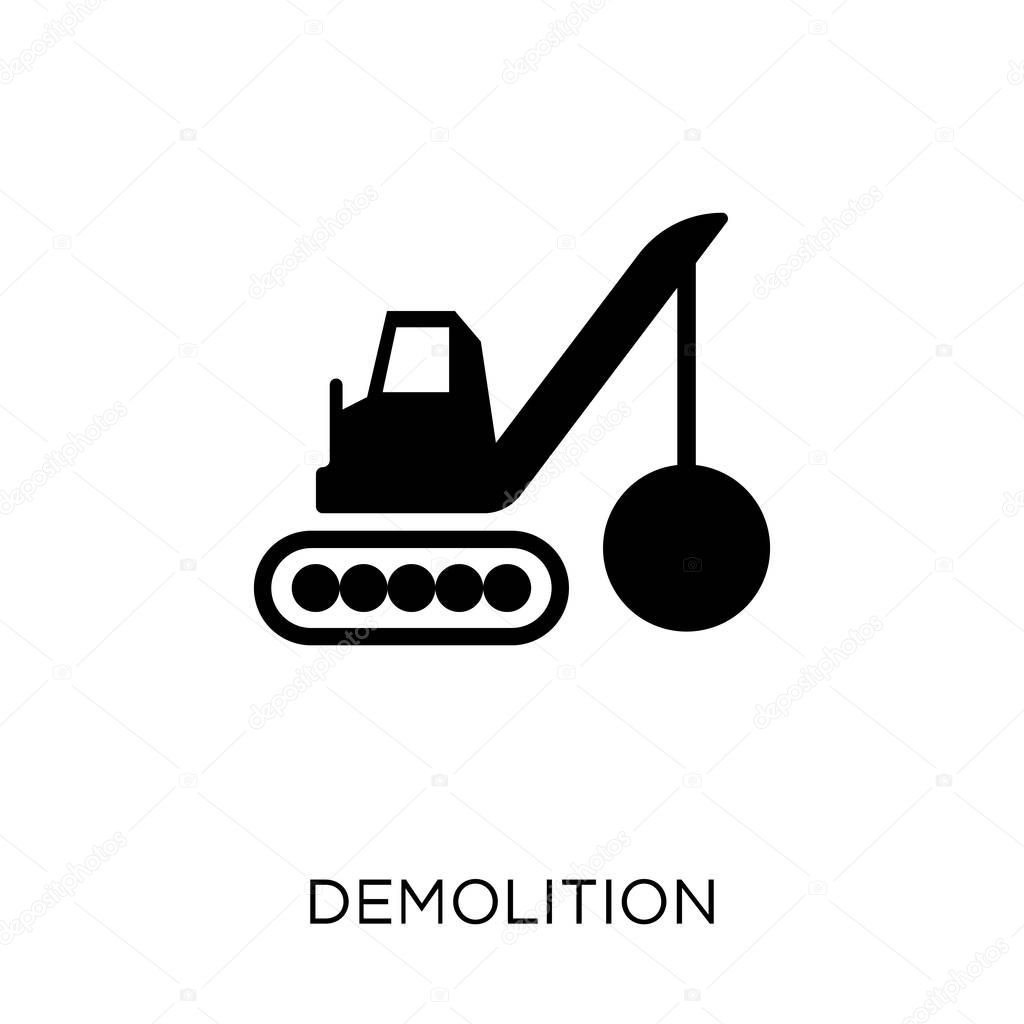 Demolition icon. Demolition symbol design from Construction collection. Simple element vector illustration on white background.