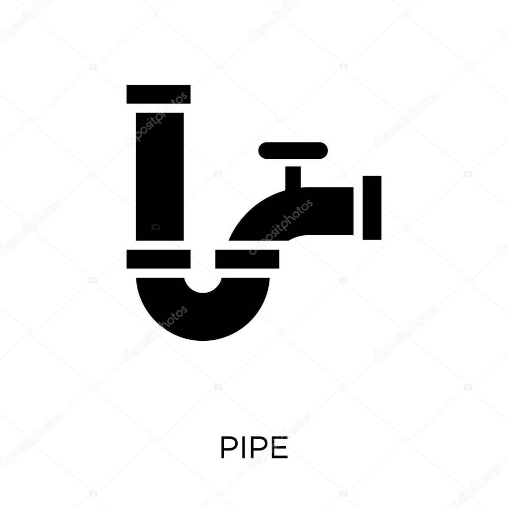 Pipe icon. Pipe symbol design from Construction collection. Simple element vector illustration on white background.