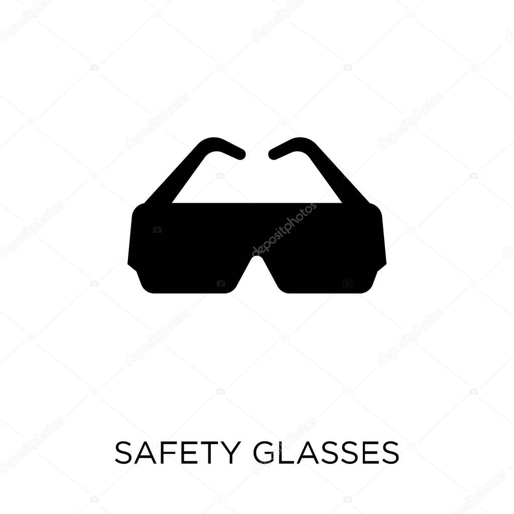 Safety glasses icon. Safety glasses symbol design from Construction collection. Simple element vector illustration on white background.