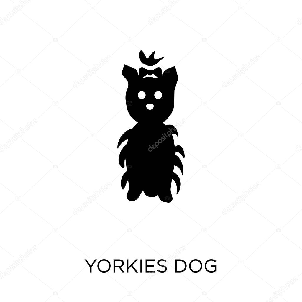 YORKIES dog icon. YORKIES dog symbol design from Dogs collection. Simple element vector illustration on white background.