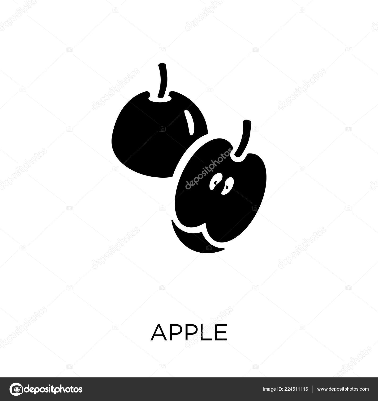 Apple Icon Apple Symbol Design Fruit Vegetables Collection Simple