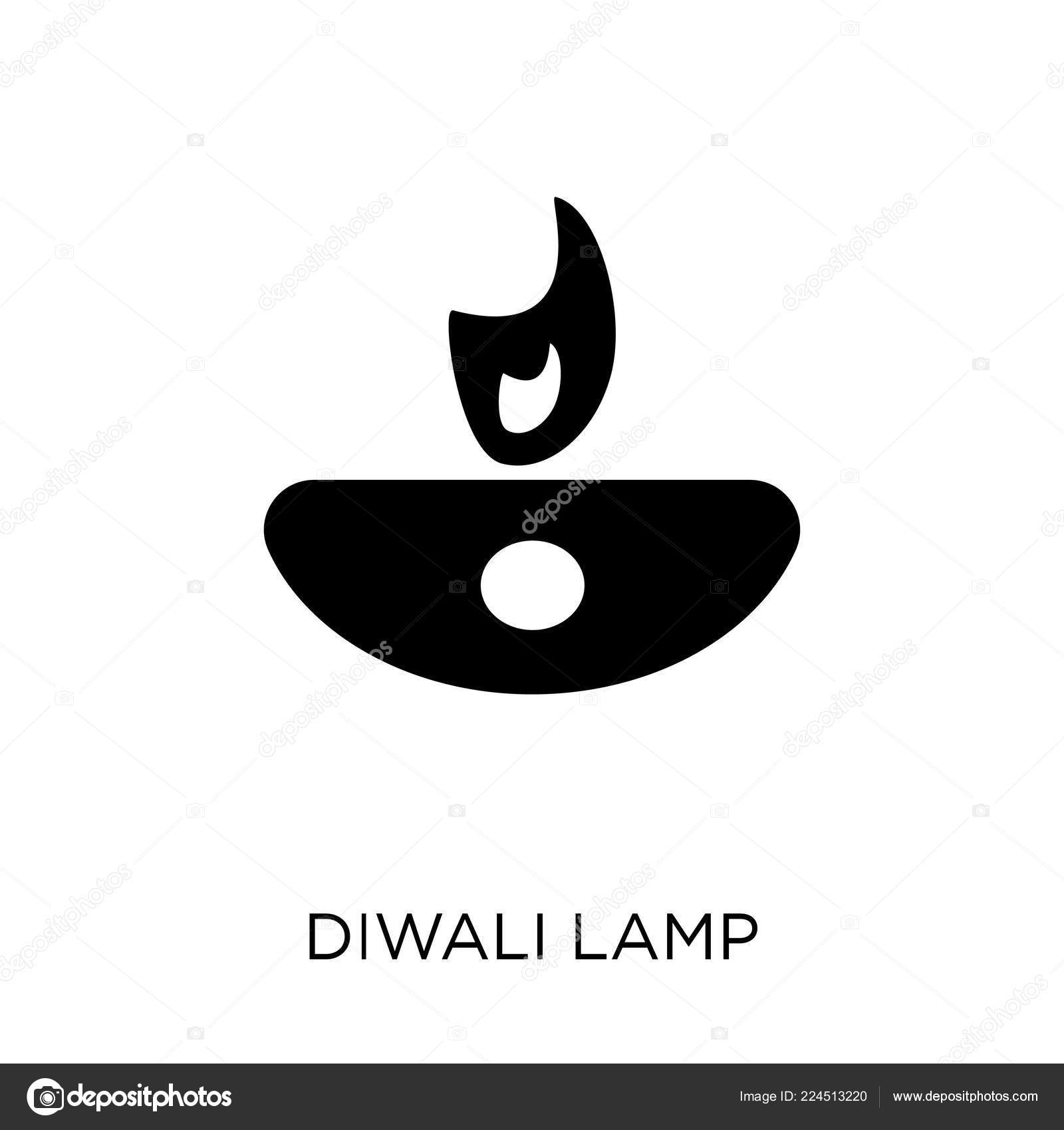 Diwali Lamp Icon Diwali Lamp Symbol Design India Collection Simple Stock Vector C Coolvectorstock 224513220