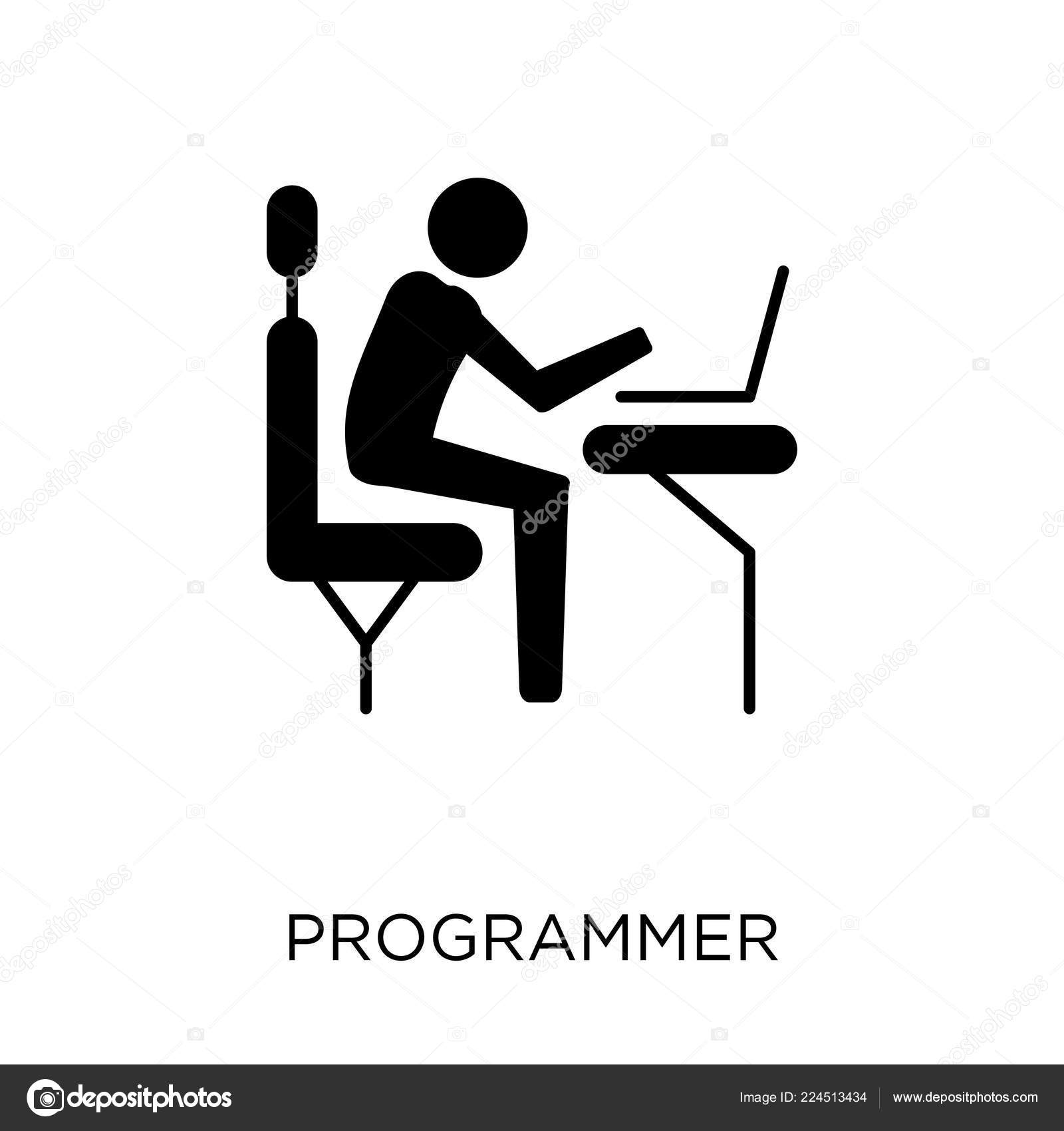 Programmer Icon Programmer Symbol Design Professions Collection Simple Element Vector Vector Image By C Coolvectorstock Vector Stock