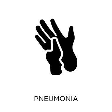 pnömoni simgesi. pnömoni sembolü tasarım hastalıkları koleksiyonundan. Basit öğe vektör çizim beyaz arka plan üzerinde.