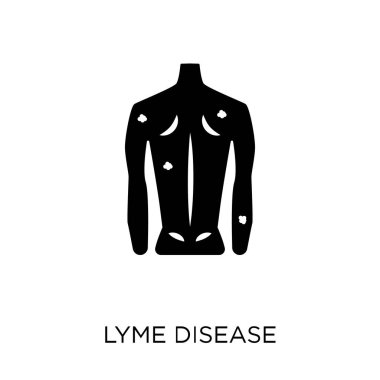 Lyme hastalığı simgesi. Lyme hastalığı sembolü tasarım hastalıkları koleksiyonundan. Basit öğe vektör çizim beyaz arka plan üzerinde.