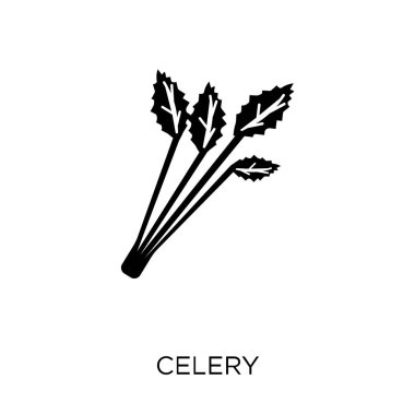 Kereviz simgesi. Kereviz sembolü tasarım meyve ve sebze koleksiyonundan. Basit öğe vektör çizim beyaz arka plan üzerinde.