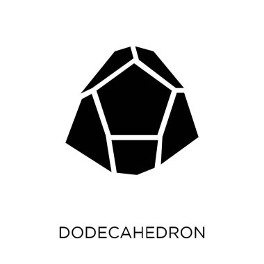 dodecahedron simgesi. dodecahedron sembolü tasarım geometri koleksiyonundan. Basit öğe vektör çizim beyaz arka plan üzerinde.