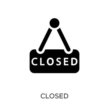 Kapalı simgesi. Kapalı sembolü tasarım Restoran koleksiyonundan. Basit öğe vektör çizim beyaz arka plan üzerinde.