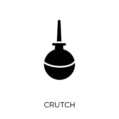 Koltuk değneği simgesi. Koltuk değneği sembolü sağlık ve tıbbi toplama tasarım. Basit öğe vektör çizim beyaz arka plan üzerinde.