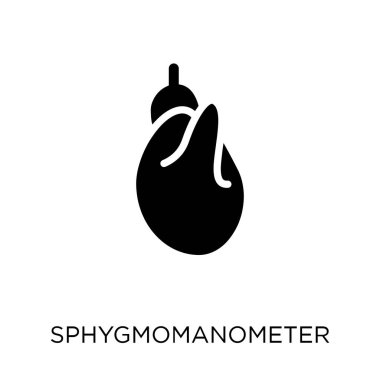 Tansiyon aleti simgesi. Tansiyon aleti sembolü sağlık ve tıbbi toplama tasarım. Basit öğe vektör çizim beyaz arka plan üzerinde.