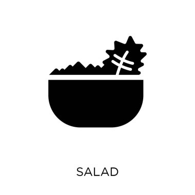 Salata simgesi. Salata sembolü tasarım Restoran koleksiyonundan. Basit öğe vektör çizim beyaz arka plan üzerinde.