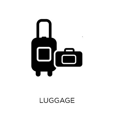 Bagaj simgesi. Bagaj sembolü tasarım Hotel Collection. Basit öğe vektör çizim beyaz arka plan üzerinde.