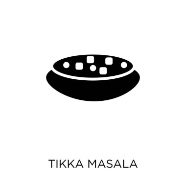 Tikka masala simgesi. Tikka masala sembolü tasarım Hindistan koleksiyonundan. Basit öğe vektör çizim beyaz arka plan üzerinde.