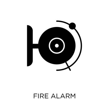 Yangın alarm simgesi. Yangın alarm simgesi tasarım Smarthome koleksiyonundan. Basit öğe vektör çizim beyaz arka plan üzerinde.
