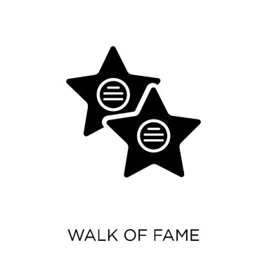 Şöhret simgesi yürüyüşü. Şöhret sembol tasarımı, Amerika Birleşik Devletleri koleksiyonundan yürümek. Basit öğe vektör çizim beyaz arka plan üzerinde.