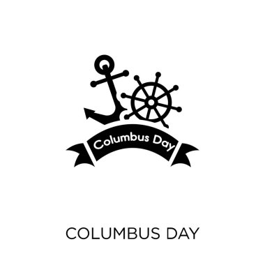 Kolomb Günü simgesi. Kolomb Günü sembolü tasarım Amerika Birleşik Devletleri koleksiyonundan. Basit öğe vektör çizim beyaz arka plan üzerinde.