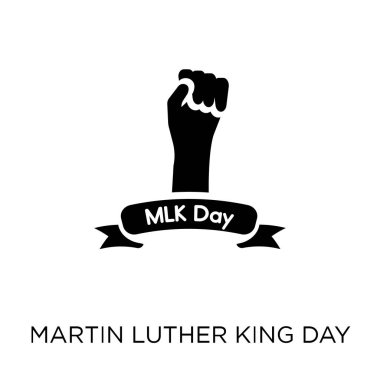 Martin Luther King günü simgesi. Martin Luther King Day sembolü tasarım Amerika Birleşik Devletleri koleksiyonundan. Basit öğe vektör çizim beyaz arka plan üzerinde.