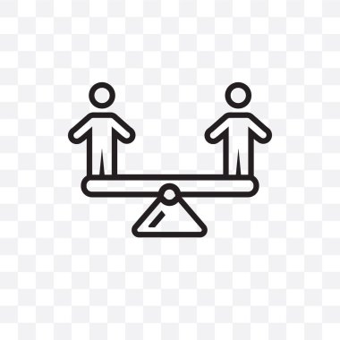 Vektör Lineer simgesi üzerinde şeffaf arka plan izole Dengeleme, Dengeleme saydamlık kavramı web ve mobil için kullanılabilir